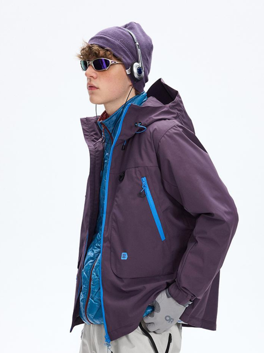 Emberpike - Color-Block Water-Repellent Adjustable Utility Jacket