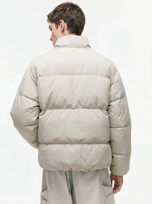 Zephyros - Unisex Stand Collar White Duck Down Jacket