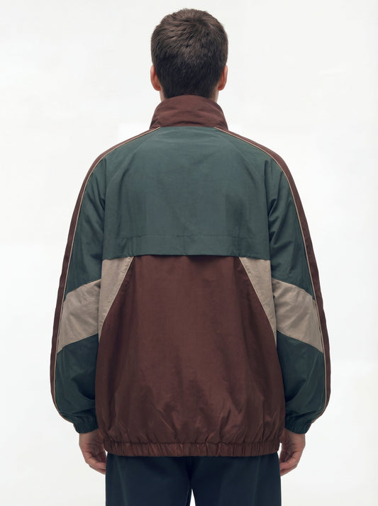 EcoFlask - Men's Retro Colorblock Stand Collar Jacket