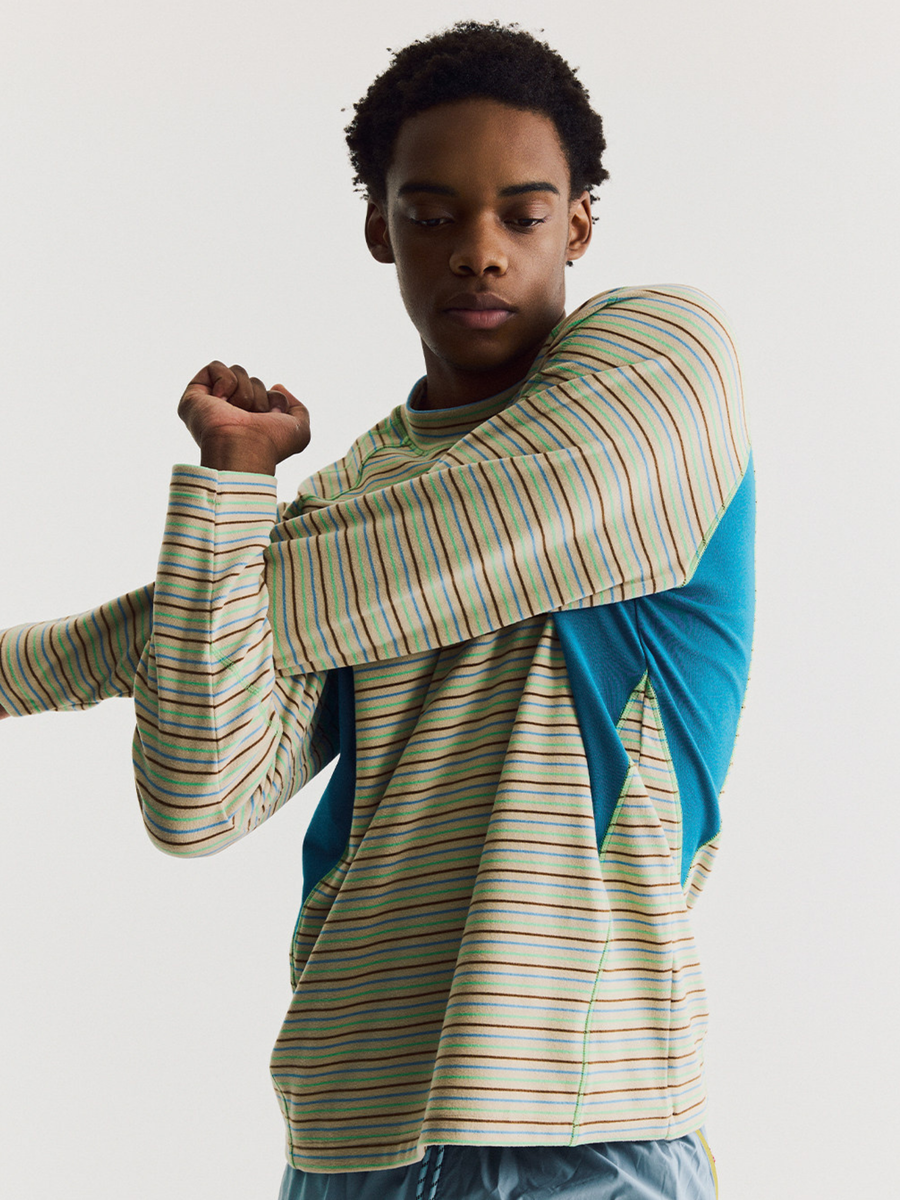 Hallowfall - Breathable Colorblock Striped Thermal Long Sleeve