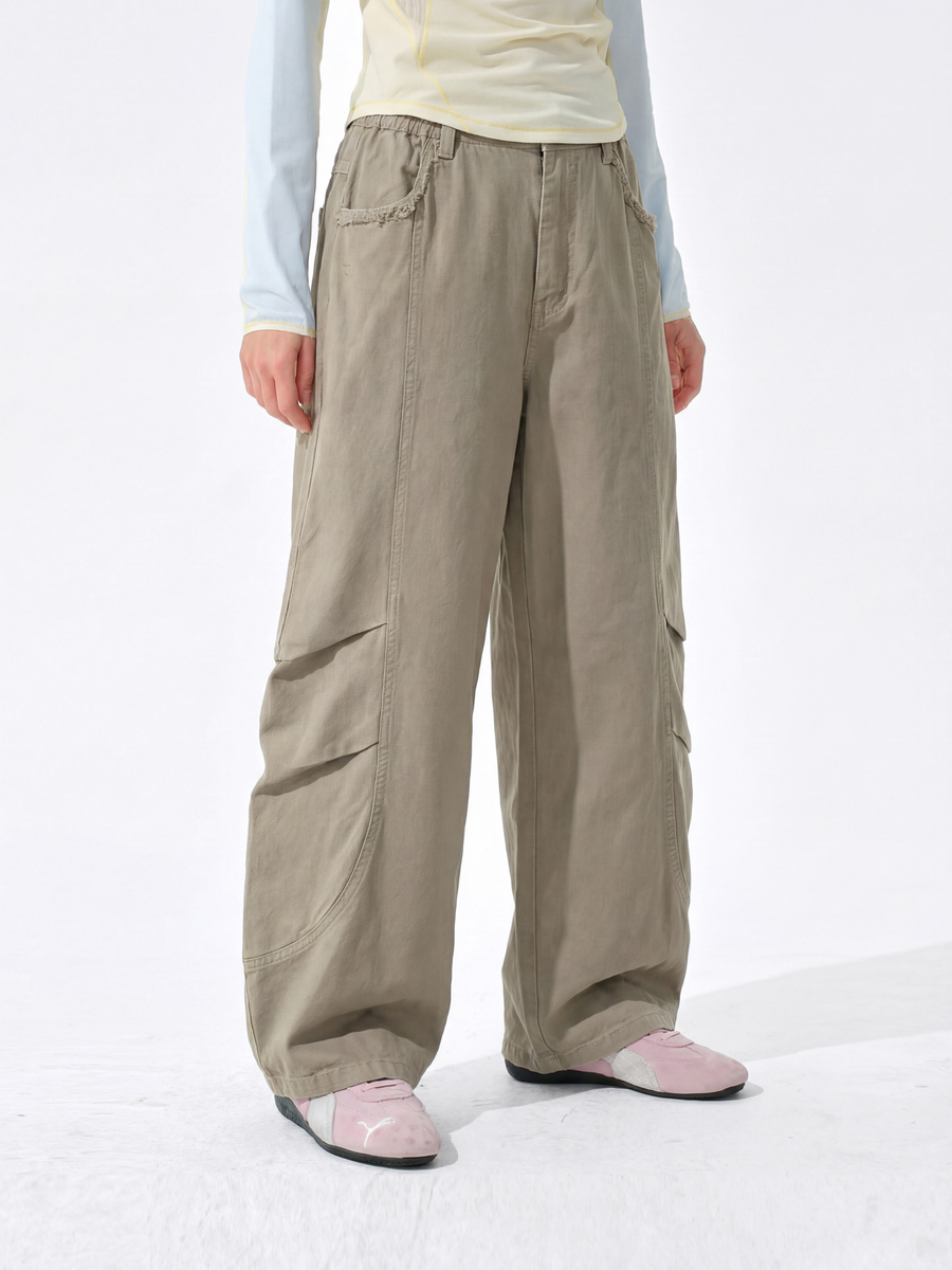 AlpineScope - Durable Cotton Curved Utility Cargo Pants