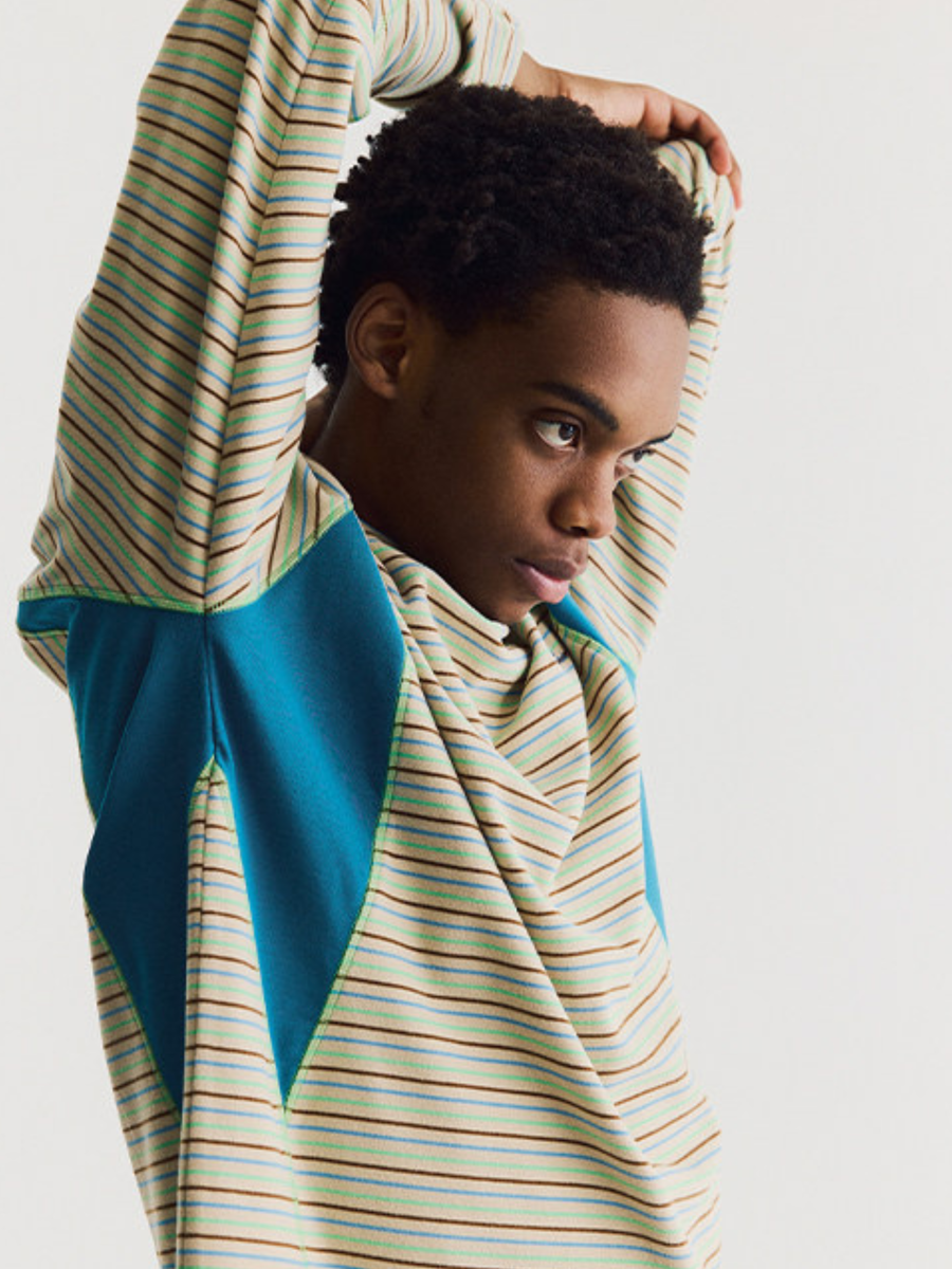Hallowfall - Breathable Colorblock Striped Thermal Long Sleeve
