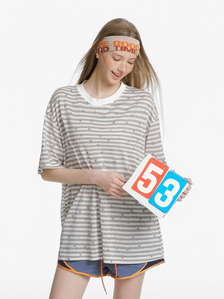 Ashdrift - Striped Star Lyocell Short Sleeve T-Shirt
