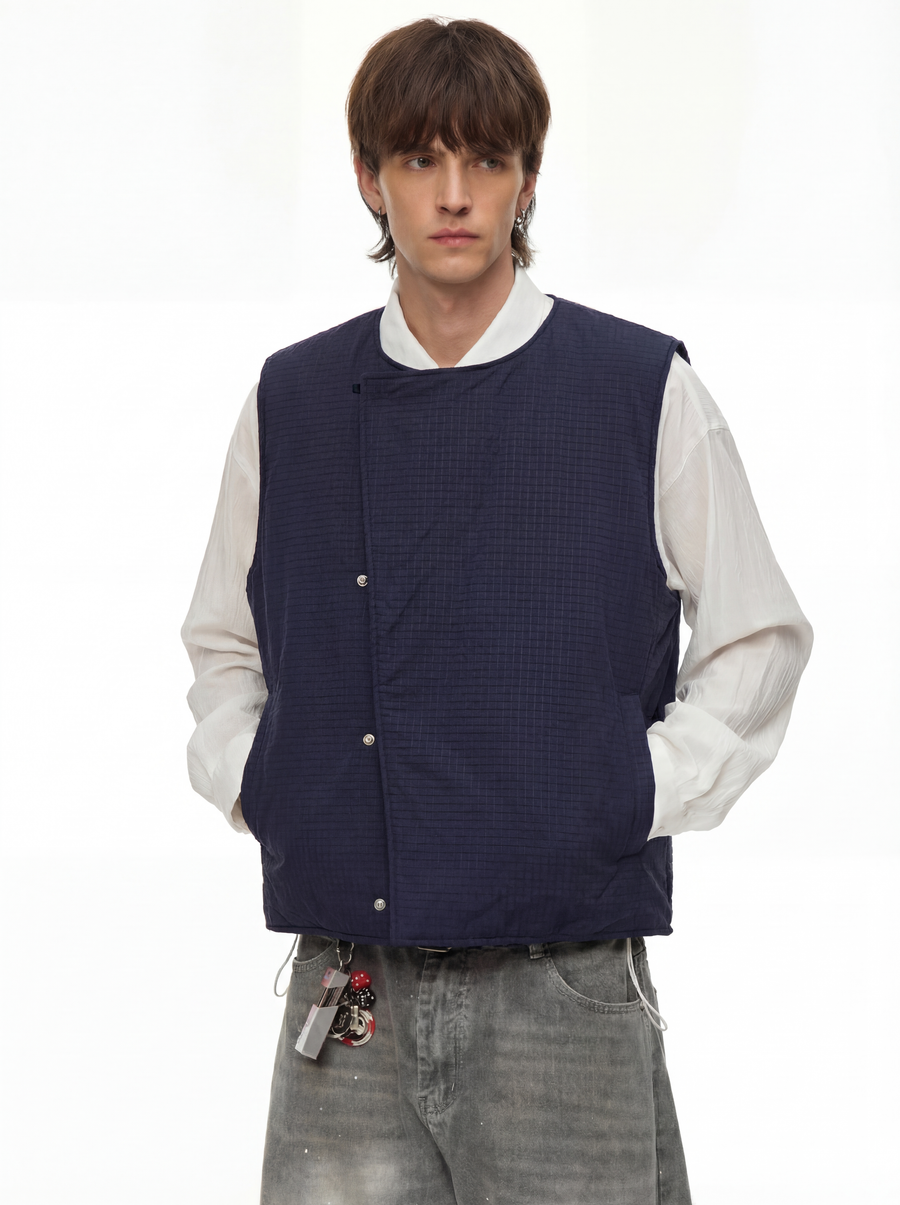 HeatBox - Men's 90% White Duck Down Water-Resistant Asymmetric Vest