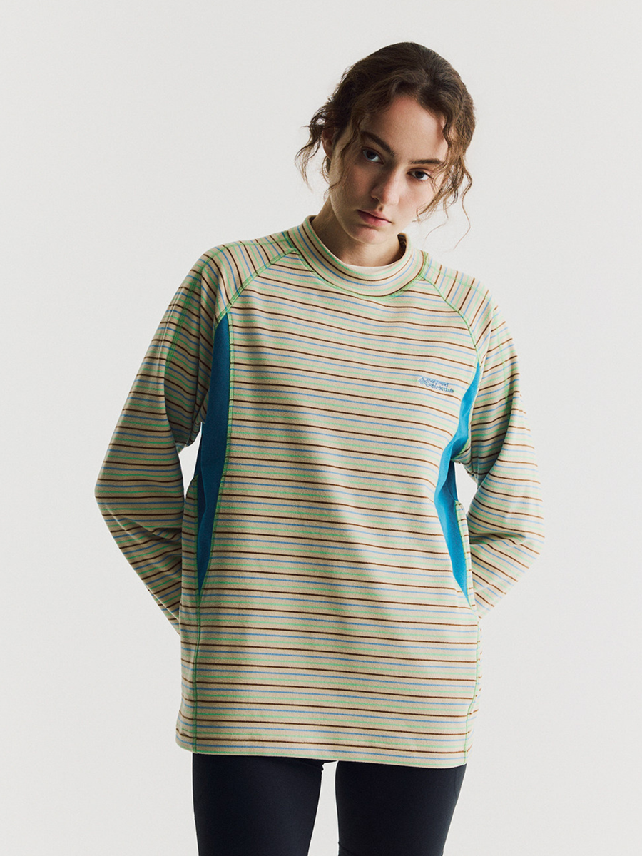 Hallowfall - Breathable Colorblock Striped Thermal Long Sleeve