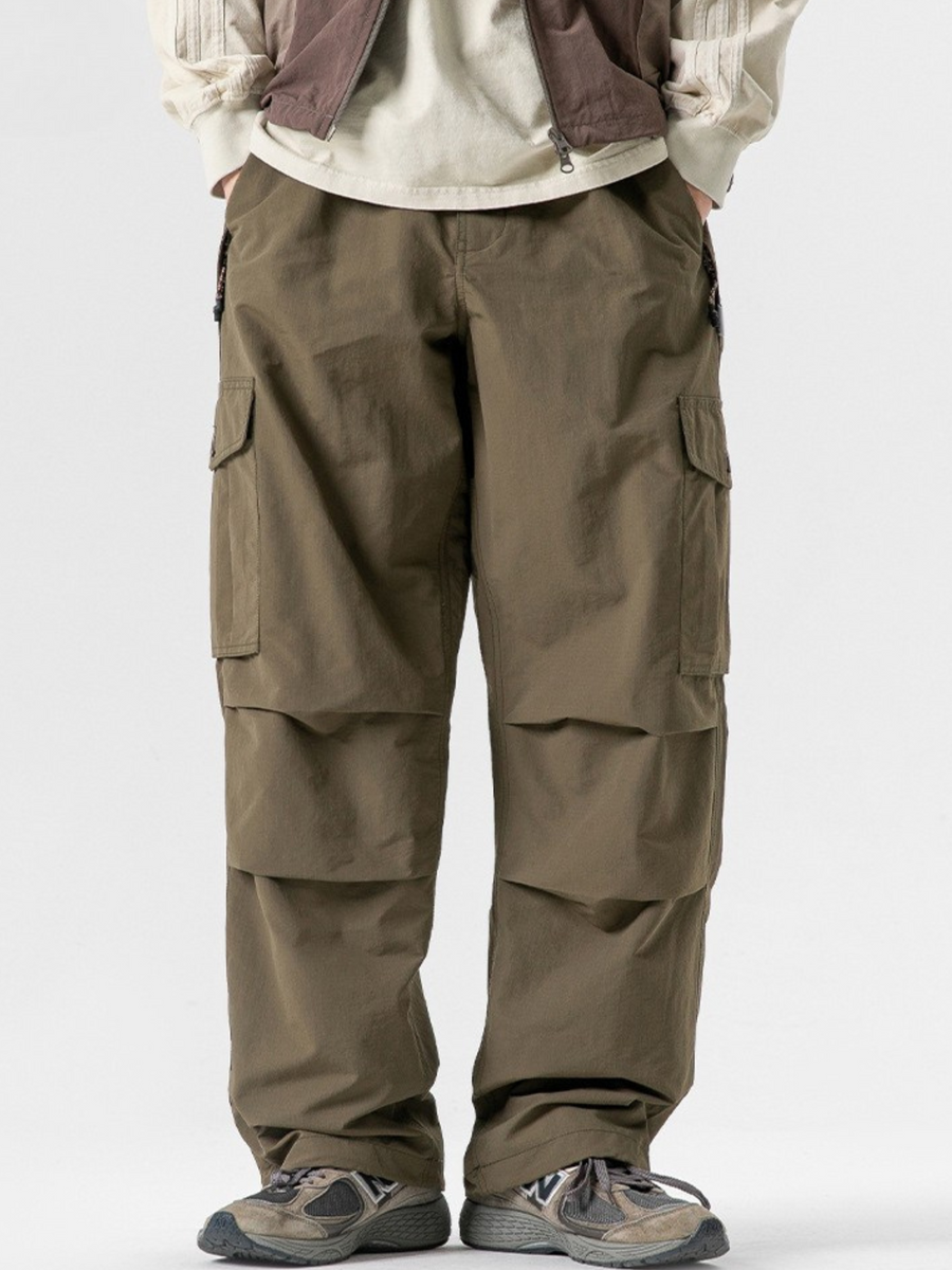 FoxPort - Unisex Loose Fit Fleece-Lined Paratrooper Pants
