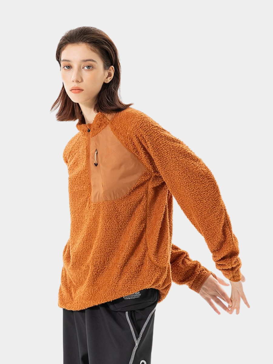 Arcadia - Half-Zip Fleece Liner Mock Neck Sweatshirt
