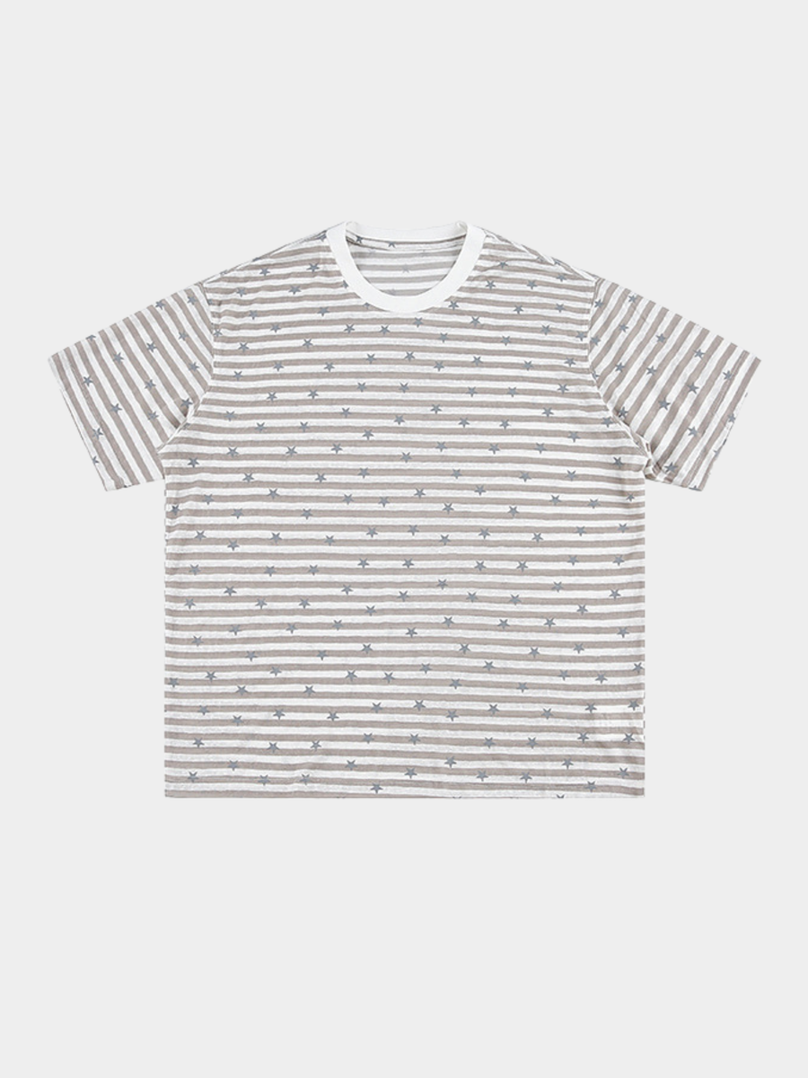 Ashdrift - Striped Star Lyocell Short Sleeve T-Shirt