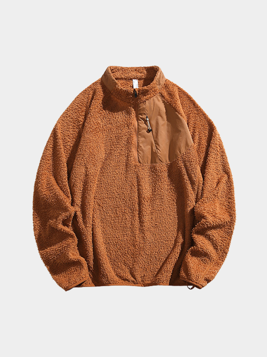 Arcadia - Half-Zip Fleece Liner Mock Neck Sweatshirt