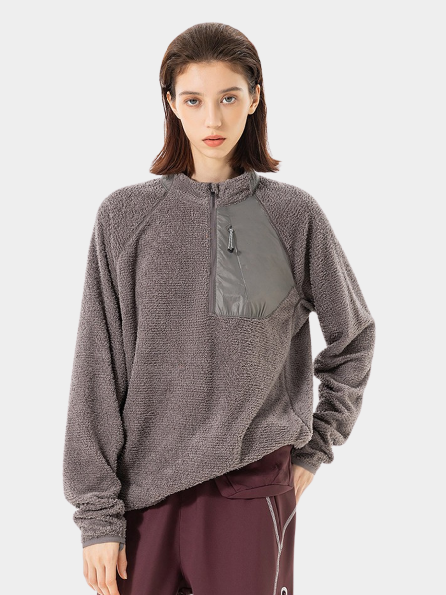 Arcadia - Half-Zip Fleece Liner Mock Neck Sweatshirt