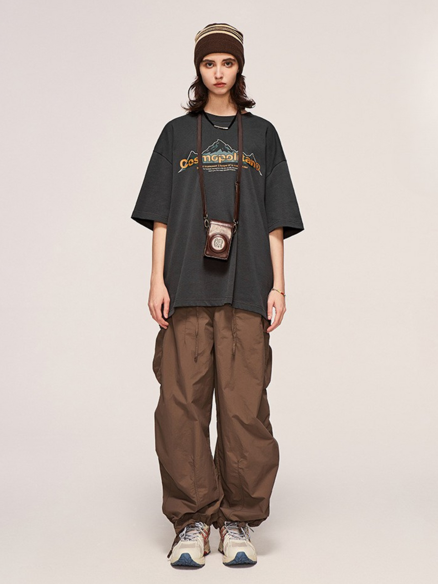 FireChair - Unisex Plaid Loose-Fit Utility Wide-Leg Pants