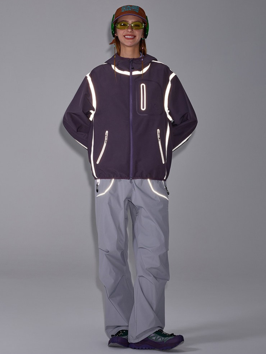 GorgePoint - Unisex Reflective Taped Water-Repellent Hard Shell Jacket