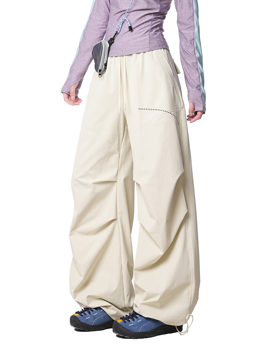 Backtrail - Unisex Wrinkled Straight-Leg Paratrooper Cargo Pants
