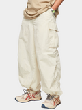 FireChair - Unisex Plaid Loose-Fit Utility Wide-Leg Pants