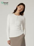 Echo - Women's TENCEL™ Henley Neck Slim-Fit Long Sleeve Tee