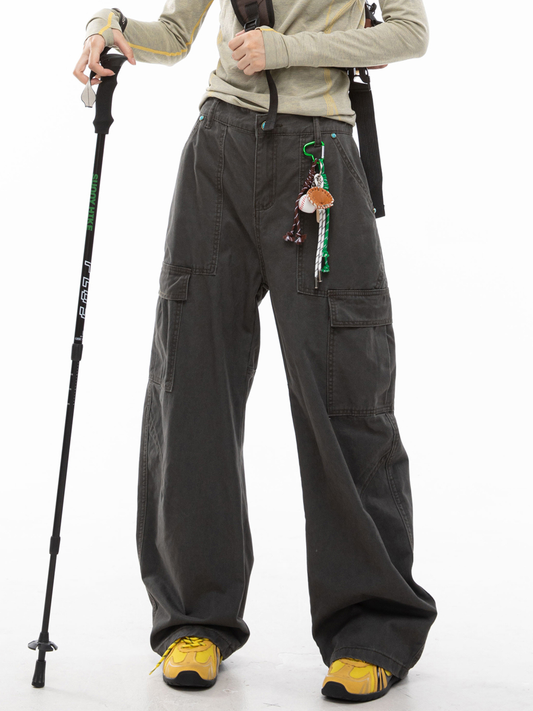FrostStep - Unisex Large Pocket Pure Cotton Cargo Pants