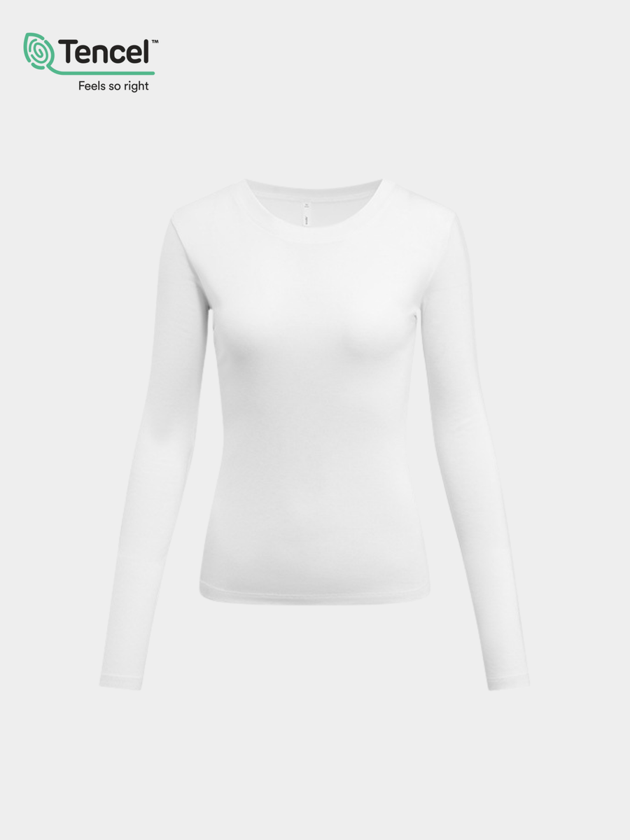 Boreal - Women's Tencel™ Wool Fitted Crew Neck Long Sleeve Top