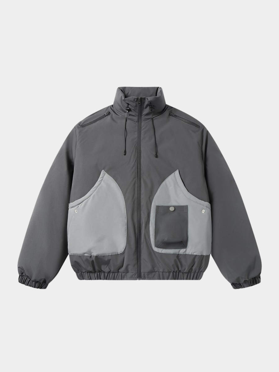 Explorer - Unisex Patchwork Pocket Stand Collar Insulated Jacket