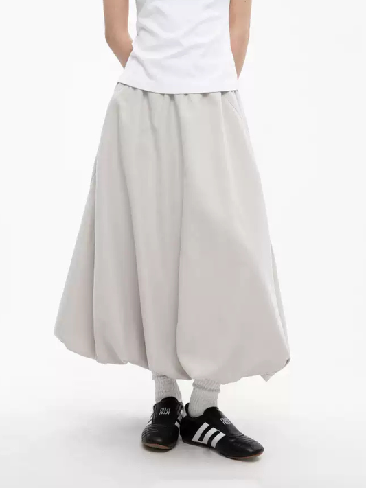Crestline - Women's Asymmetric Design Bubble Midi Skirt