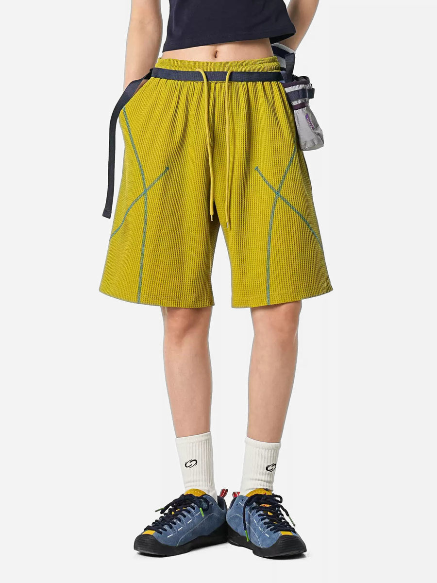 Emberbreeze - Moisture-Wicking & Quick-Dry Contrast Stitch Knit Shorts