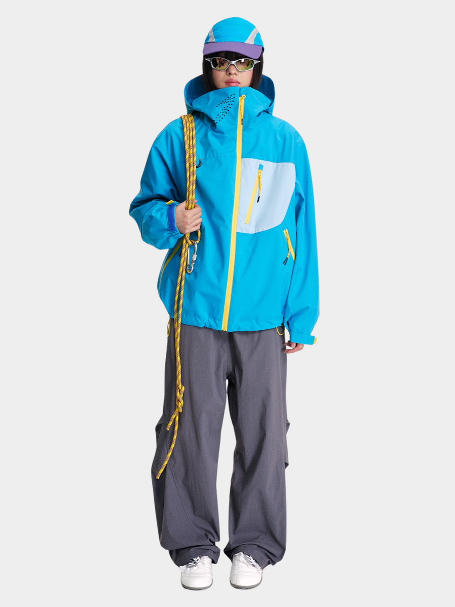 EchoPort - Unisex Water-Repellent & Windproof Colorblock Hard Shell Jacket