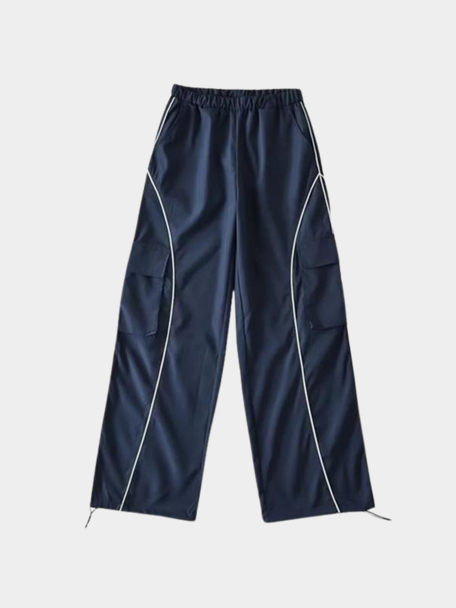 ThornStep - Women's Multi-Pocket Side Stripe Loose Pants