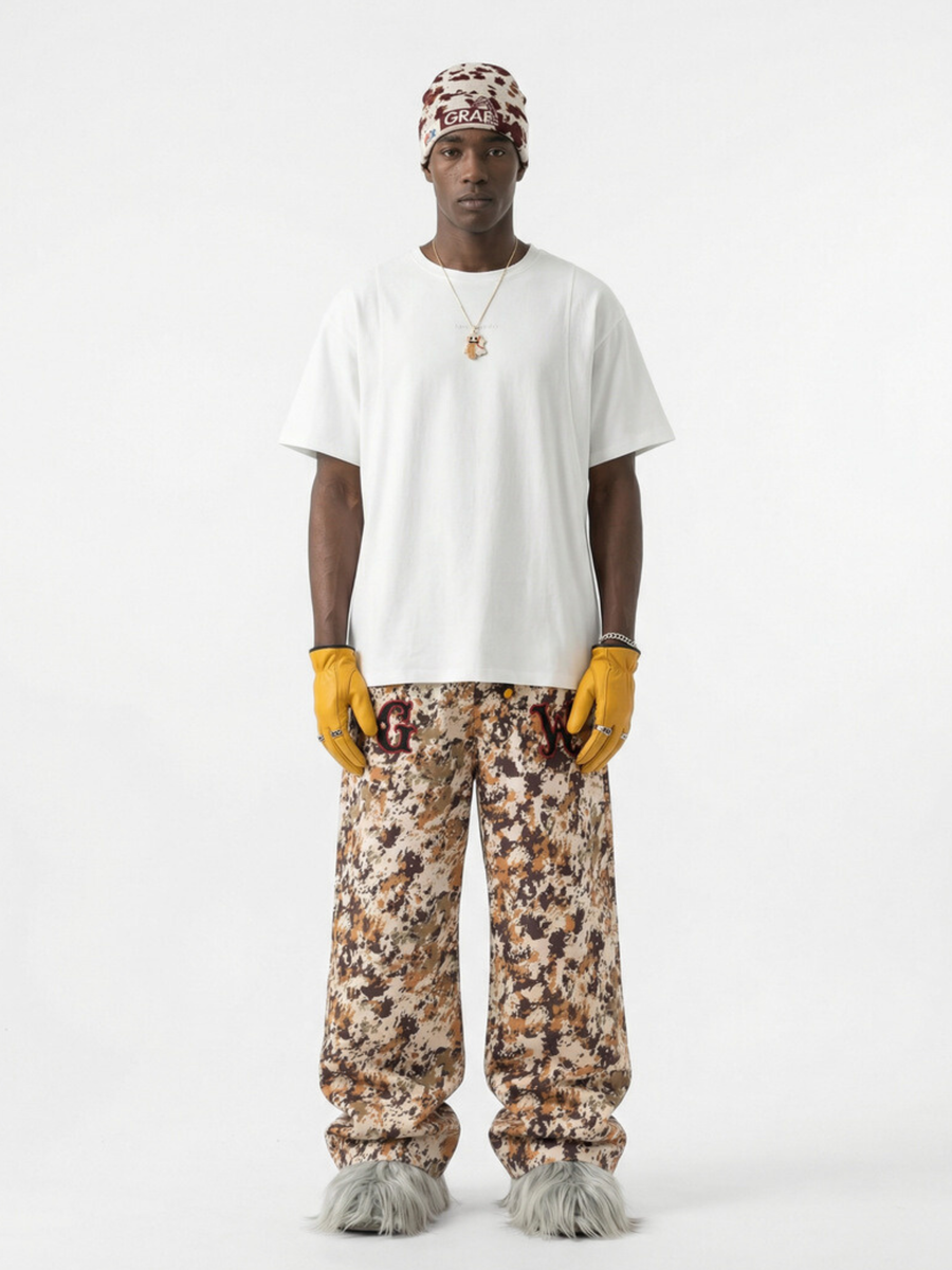 PineWind - Breathable Cotton Letter Print T-Shirts