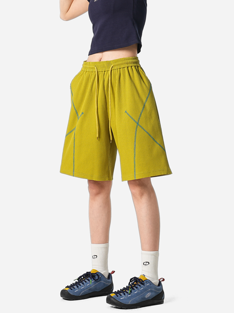 Emberbreeze - Moisture-Wicking & Quick-Dry Contrast Stitch Knit Shorts