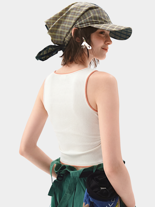 Redrock - Women's Slim Fit Cropped Sleeveless Cotton Tank Top