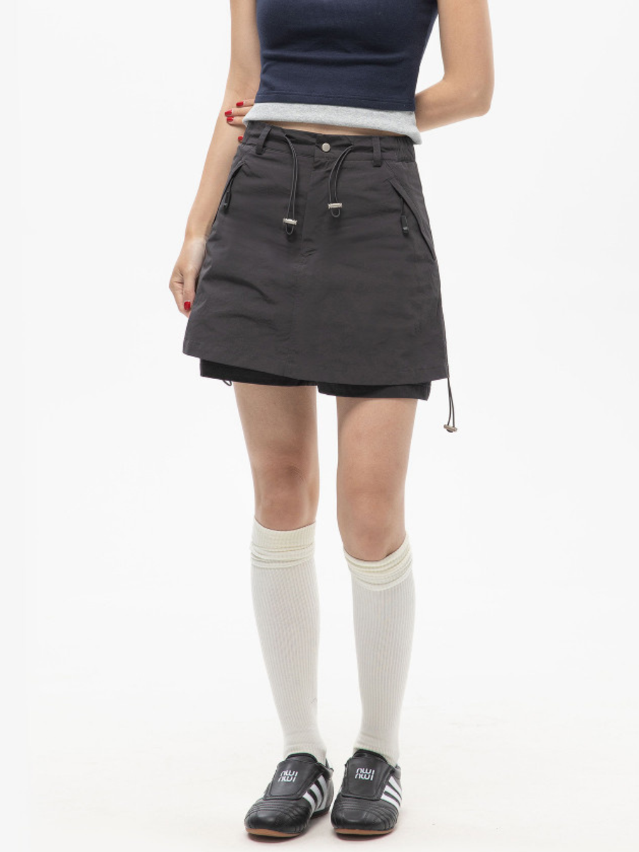 Windtrail - Women's Utility Drawstring A-Line Cargo Skirt