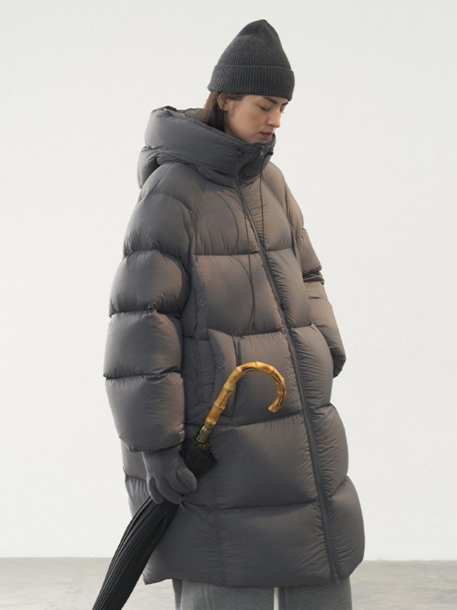 Glacier - 90% White Duck Down Over-Knee Down Jacket