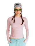 Cragnest - Women's 5A Antibacterial Wool Blend Ruched Quick-Dry T-Shirt