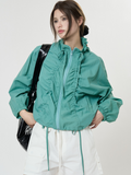 OwlTop - Women's UPF 50+ Side Drawstring Ruched Breathable Sun Jacket