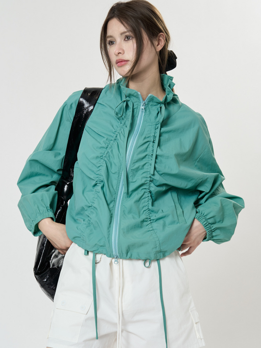 OwlTop - Women's UPF 50+ Side Drawstring Ruched Breathable Sun Jacket