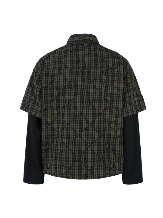 WaterPod - Men's Layered Plaid Relaxed Shirt