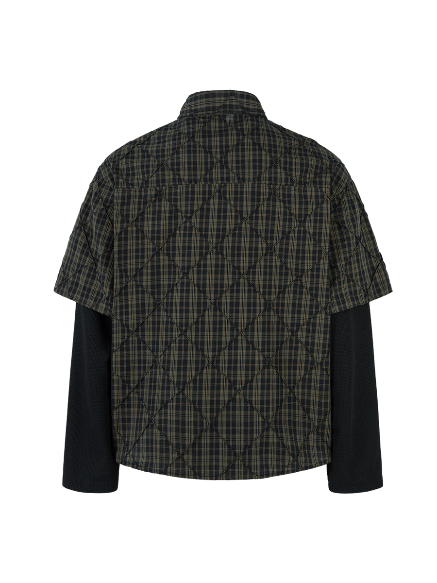 WaterPod - Men's Layered Plaid Relaxed Shirt