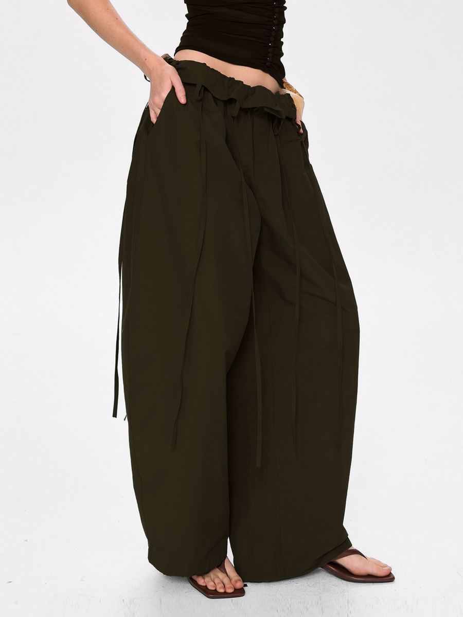 Vantex - Women's Bubble-Waist Lightweight Tapered Pants