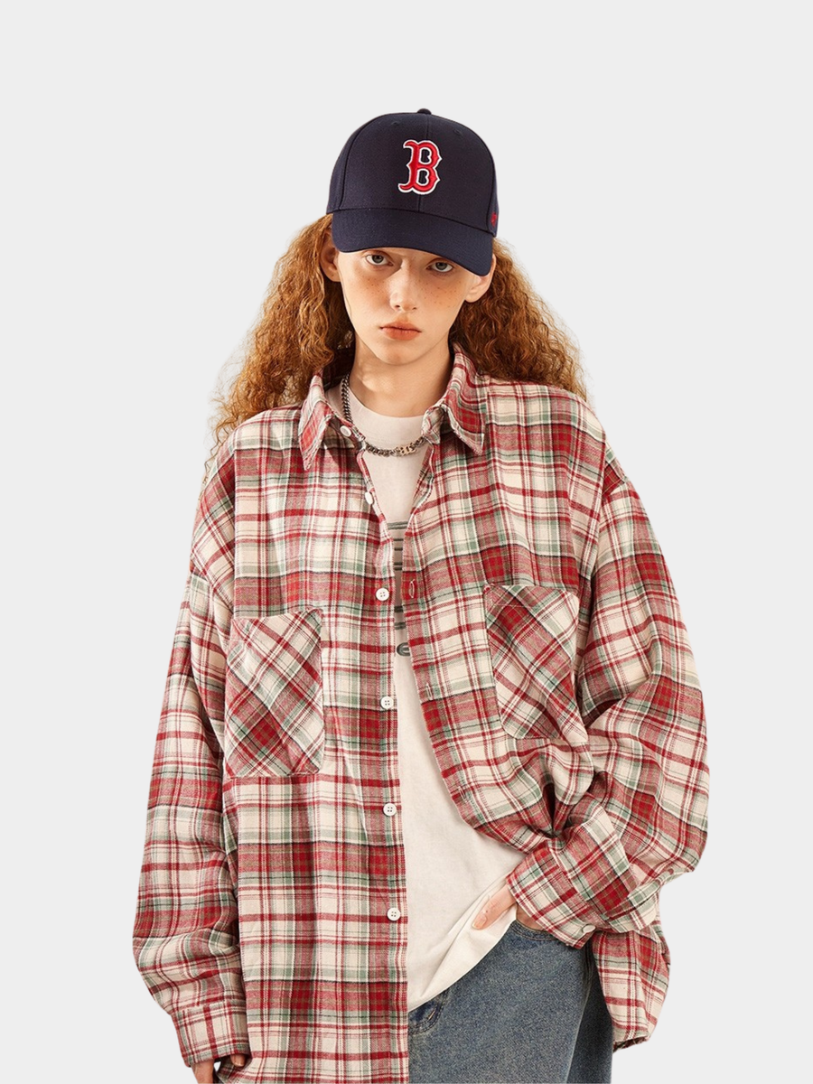 Ironmist - Unisex Brushed Plaid Long Sleeve Shirt