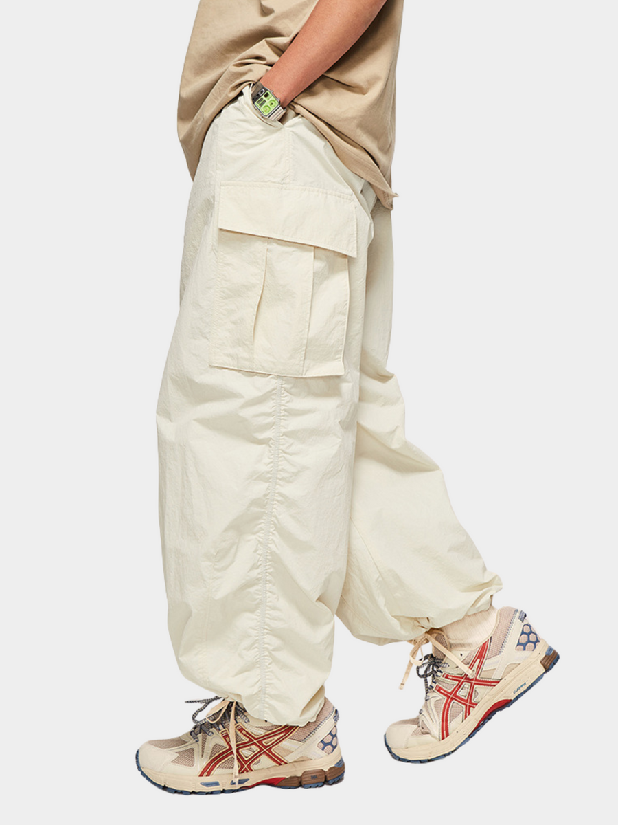 FireChair - Unisex Plaid Loose-Fit Utility Wide-Leg Pants