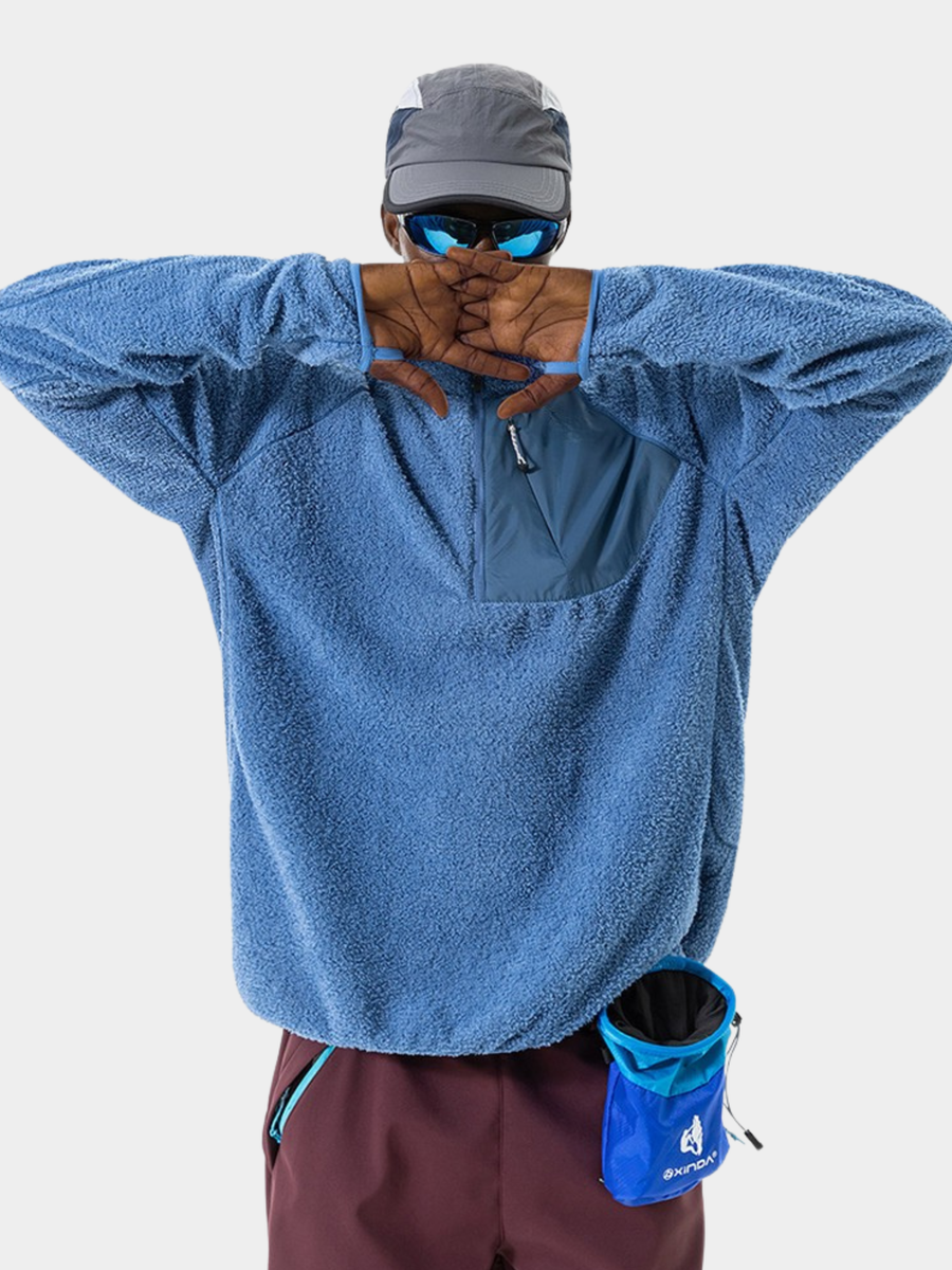 Arcadia - Unisex Half-Zip Fleece Liner Mock Neck Sweatshirt