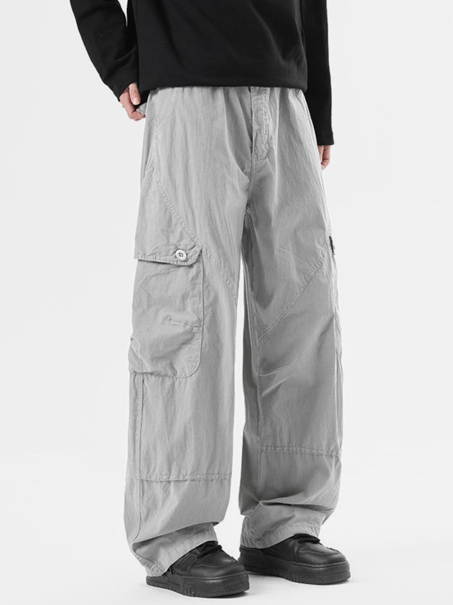 Aegeax - Men's Multi-Pocket Cotton Blend Utility Cargo Pants