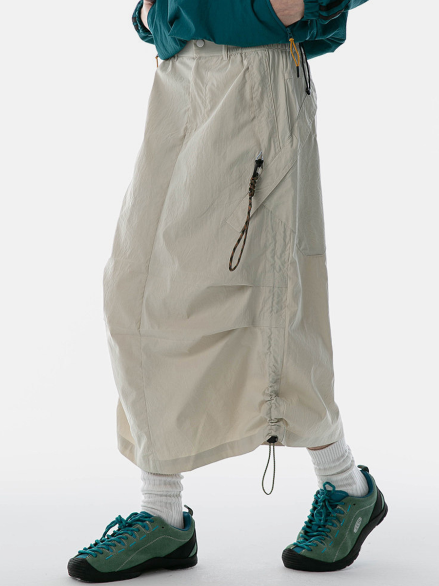 MontView - Women's Quick-Dry Drawstring Utility Midi Skirt
