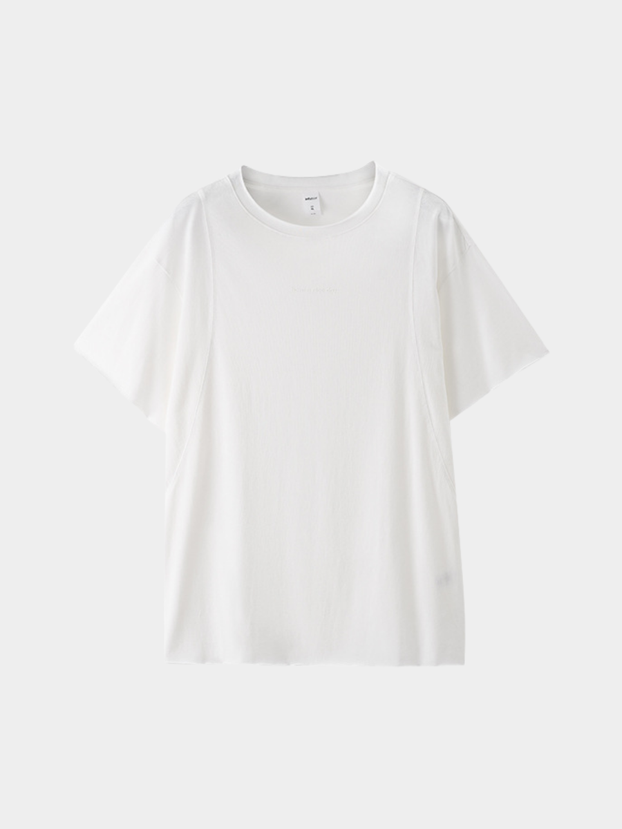 PineWind - Breathable Cotton Letter Print T-Shirts
