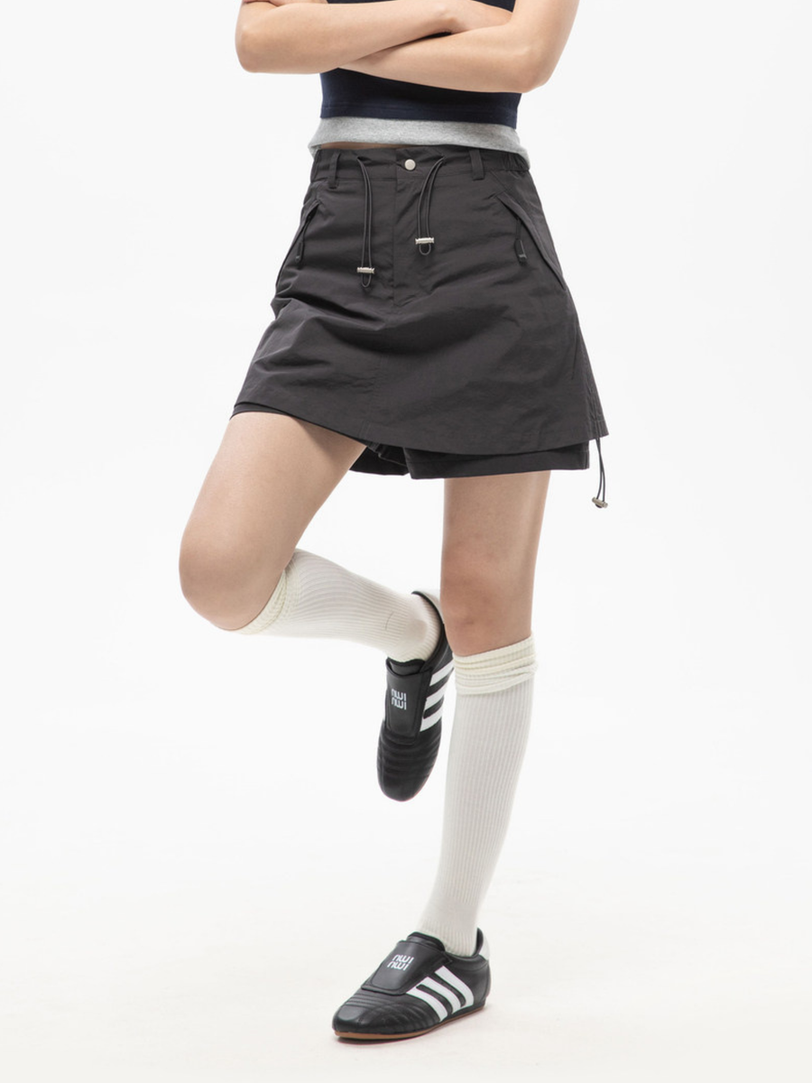 Windtrail - Women's Utility Drawstring A-Line Cargo Skirt
