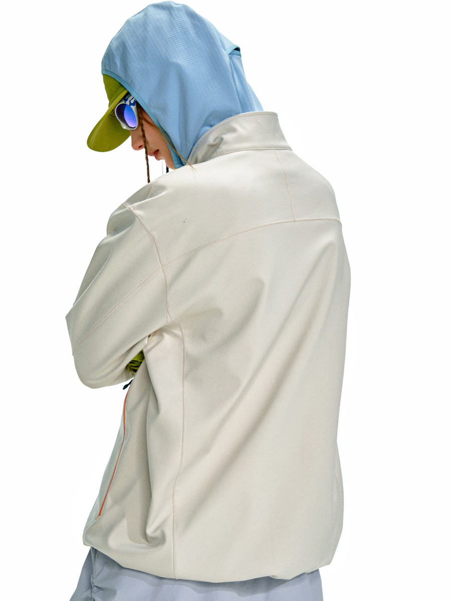 Driftcore - Unisex Teflon Water-Repellent Colorblock Zip-Up Stand Collar Jacket