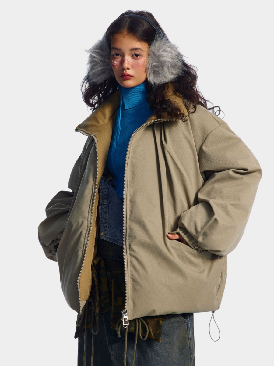 ShadowNest - Women's Oversized Stand Collar Insulated Jacket