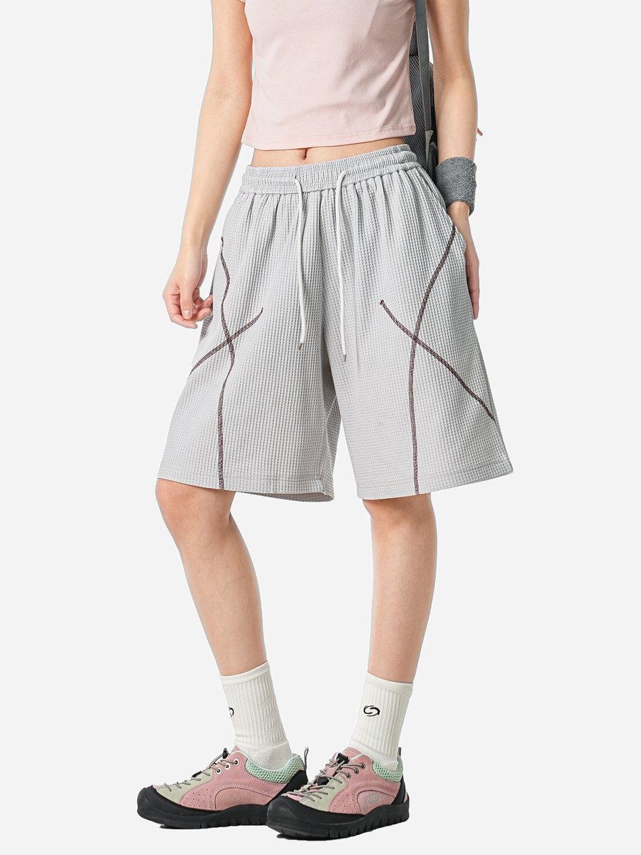 Emberbreeze - Moisture-Wicking & Quick-Dry Contrast Stitch Knit Shorts