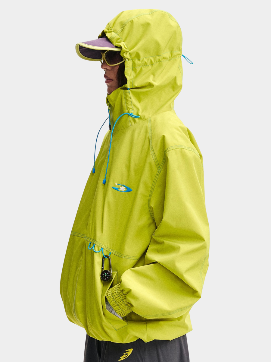 EchoDeck - Unisex Teflon Triple-Defense Colorblock Drawstring Jacket