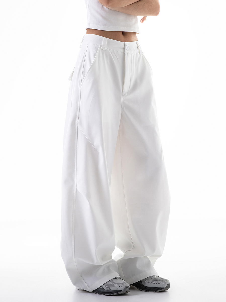 Frostline - Women's Wrinkled Scimitar Wide-Leg Suit Pants