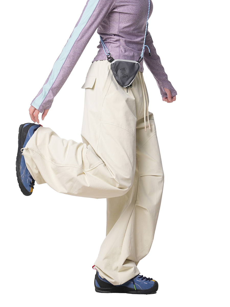 Backtrail - Unisex Wrinkled Straight-Leg Paratrooper Cargo Pants